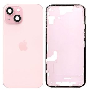 TAMPA TRASEIRA APPLE IPHONE 15 ROSA COM FRAME