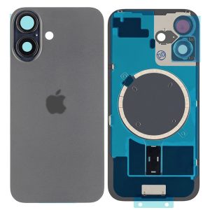 TAMPA TRASEIRA APPLE IPHONE 16 PRETO COM LENTE DE CÂMERA