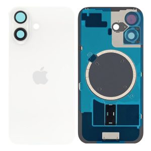 TAMPA TRASEIRA APPLE IPHONE 16 BRANCO COM LENTE DE CÂMERA