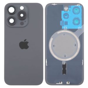 TAMPA TRASEIRA APPLE IPHONE 16 PRO TITANIO PRETO COM LENTE DE CAMERA