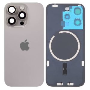 TAMPA TRASEIRA APPLE IPHONE 16 PRO TITÂNIO NATURAL COM LENTE DE CÂMERA