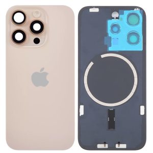 TAMPA TRASEIRA APPLE IPHONE 16 PRO TITÂNIO DESERT COM LENTE DE CÂMERA