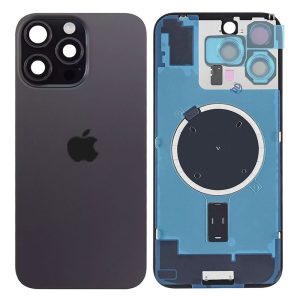 TAMPA TRASEIRA APPLE IPHONE 16 PRO MAX TITÂNIO PRETO COM LENTE DE CÂMERA