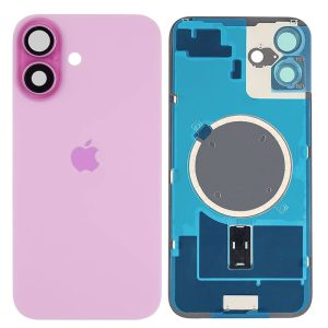TAMPA TRASEIRA APPLE IPHONE 16 PLUS ROSA COM LENTE DE CÂMERA
