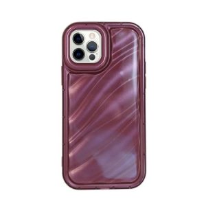 CAPA SILICONE APPLE IPHONE 14 PRO BORDO METALIZADA COM EFEITO ONDULADO