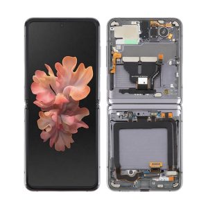 TOUCH+DISPLAY COM FRAME SAMSUNG GALAXY Z FLIP 5G 6.7" CINZA ORIGINAL