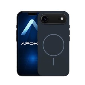 CAPA SILICONE APPLE IPHONE 17 AIR PRETO MAGSAFE