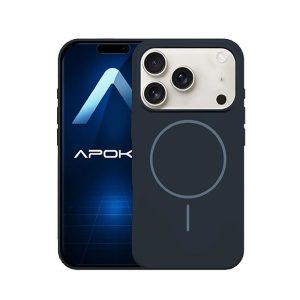 CAPA SILICONE APPLE IPHONE 17 PRO MAX PRETO MAGSAFE