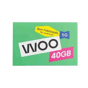 CARTÃO SIM WOO 40GB 500MIN/SMS  1 MES