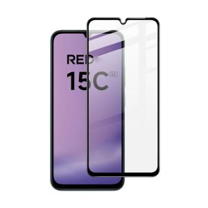PELICULA DE VIDRO 5D COMPLETA XIAOMI REDMI 15C 5G 6.9" PRETO (173MM)