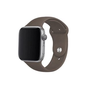 PULSEIRA SILICONE APPLE WATCH 42MM/44MM/45MM/49MM CASTANHO