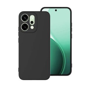 CAPA SILICONE GEL OPPO RENO14 PRETO COM PROTETOR DE CAMERA