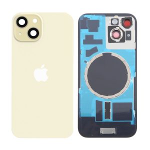 TAMPA TRASEIRA APPLE IPHONE 15 AMARELO COM LENTE DE CAMERA