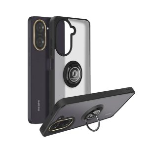 CAPA SILICONE TPU COM ANEL DE DEDO MAGNETICO XIAOMI REDMI A5 PRETO