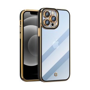 CAPA SILICONE GEL BUMPER APPLE IPHONE 15 PRO PRETO COM PROTETOR DE CAMERA