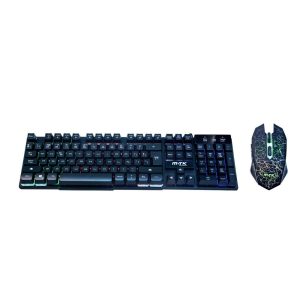 TECLADO E RATO GAMING MTK K3423 PRETO MECANICO COM LUZ LED