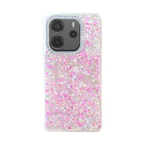 CAPA SILICONE DURA XIAOMI REDMI NOTE 14 4G ROSA BRILHANTES