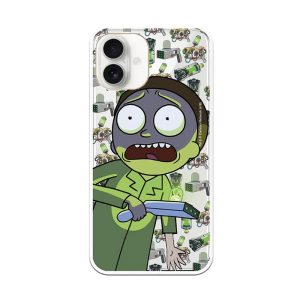 CAPA SILICONE DURA ANTI-CHOQUE APPLE IPHONE 16 RICK AND MORTY