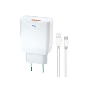 CARREGADOR 240V NEW SCIENCE SLD-T01 BRANCO 3.0A 25W USB PARA TIPO C