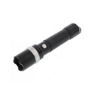 LANTERNA TORCH-FOCUS PRETO 3W 220LM ZOOM RECARREGÁVEL