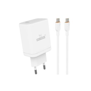 CARREGADOR 240V NEW SCIENCE SLD-T58 BRANCO 30W 5.0A USB-C PARA TIPO C