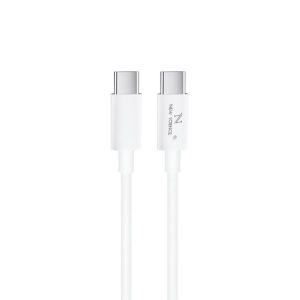 CABO DE DADOS USB TIPO C PARA TIPO C NEW SCIENCE X-7 BRANCO 5A 1M