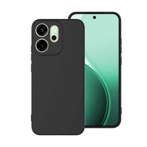 CAPA SILICONE GEL OPPO RENO14 F PRETO COM PROTETOR DE CAMERA
