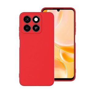 CAPA SILICONE ZTE BLADE A35/BLADE A55 VERMELHO COM PROTETOR DE CAMERA