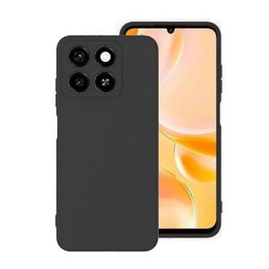 CAPA SILICONE ZTE BLADE A35/BLADE A55 PRETO COM PROTETOR DE CAMERA