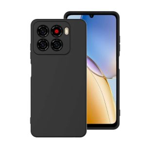 CAPA SILICONE ZTE BLADE A56 PRETO COM PROTETOR DE CAMERA