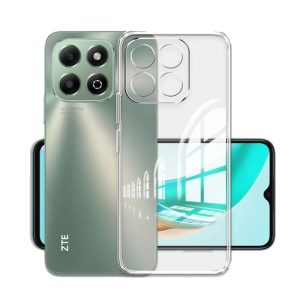CAPA SILICONE ZTE BLADE A35/BLADE A55 TRANSPARENTE COM PROTETOR DE CAMERA