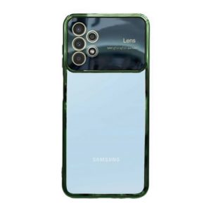 CAPA SILICONE GEL SAMSUNG GALAXY A13 5G/A04S VERDE ESCURO COM LENTE PROTETOR DE