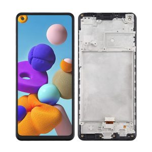 TOUCH+DISPLAY COM FRAME SAMSUNG GALAXY A21S/A217 6.5" PRETO ORIGINAL