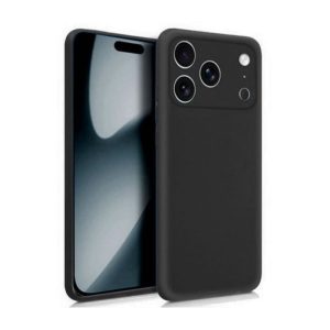 CAPA SILICONE APPLE IPHONE 17 PRO PRETO COM PROTETOR DE CAMERA